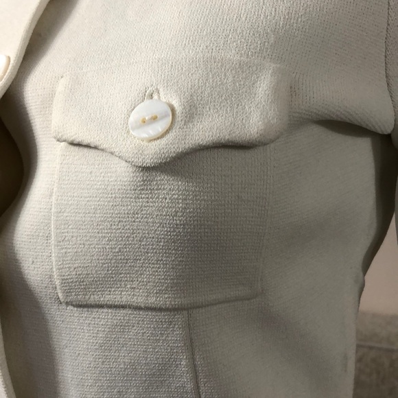 🌺🌺 DOMENICO VACCA  White Jacket Cardigan size 42 🇮🇹 - Picture 2 of 9